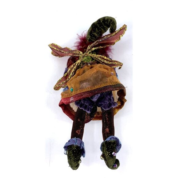 Aldik Elf Jester Posable Purple Hair Fairy 8" Tall Christmas Traditions - Picture 3 of 3